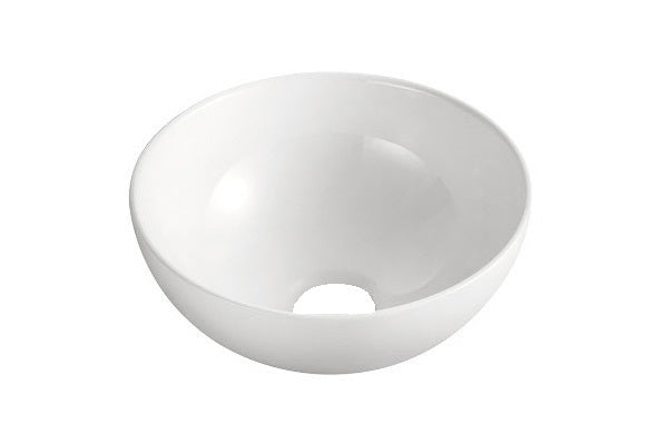 Luna waskom rond 32,5 x 14 cm keramiek glans wit - WDtegels
