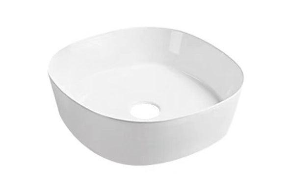 Sofia waskom rond 44 x 44 x 13,5 cm keramiek glans wit - WDtegels