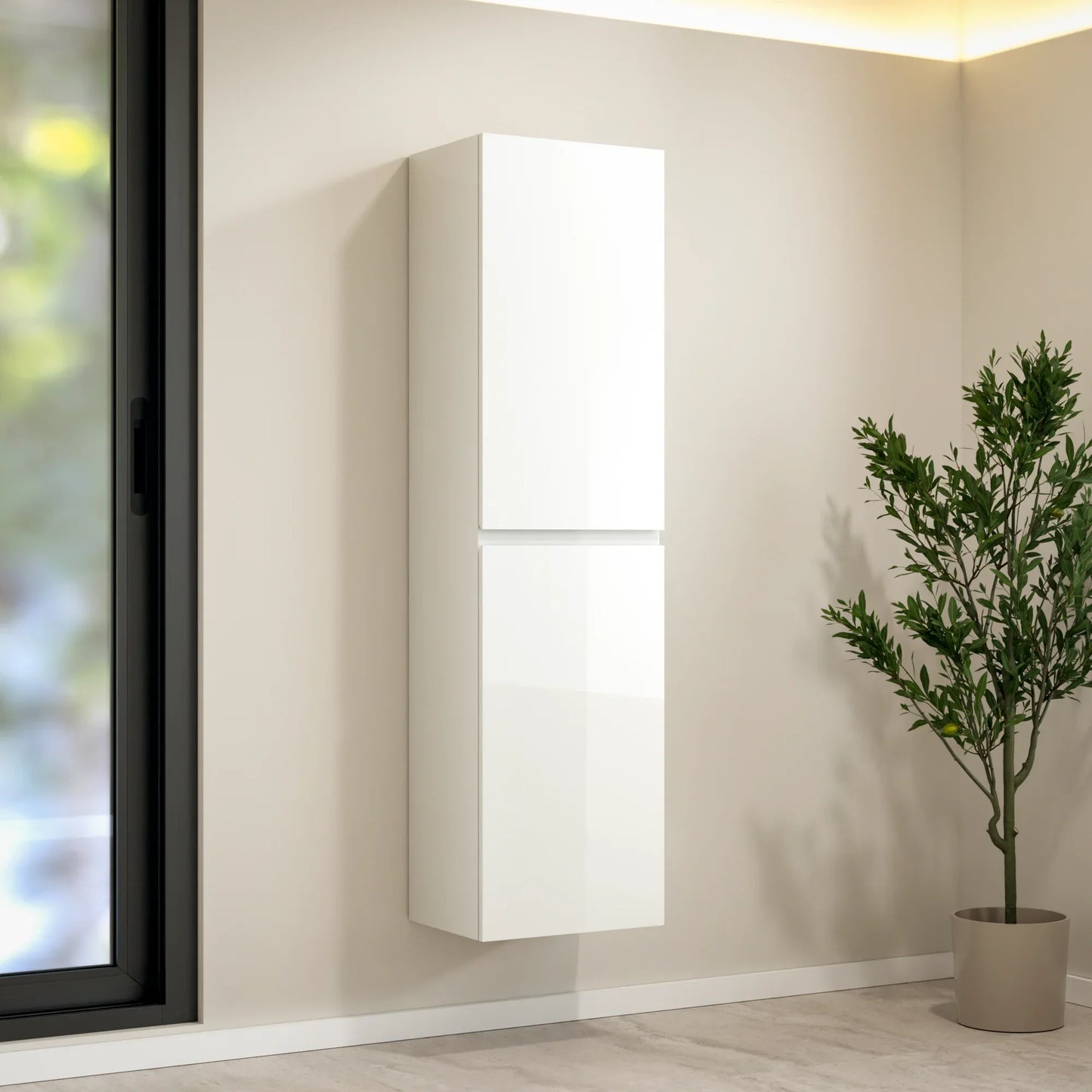 Kolomkast Ruvo - 150cm - Wit