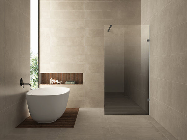 Less inloopdouche rechts 1000 x 2000 x 8 mm nano spiegelrook- naar helder glas/gunmetal