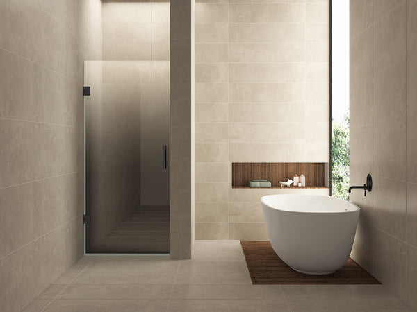 Less niche door left 900 x 2000 x 8 mm nano mirror smoke to clear glass/gunmetal