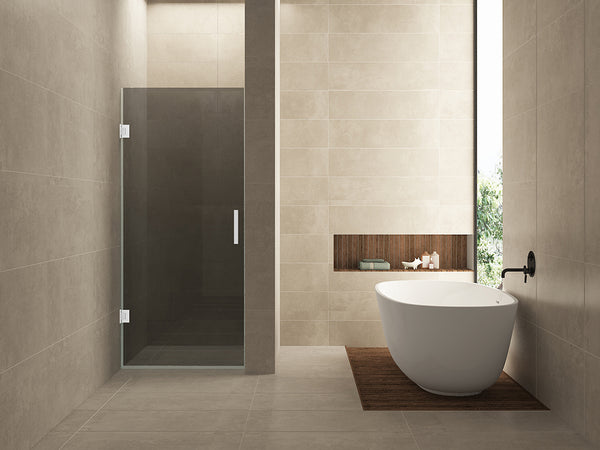 Less nisdeur | 90x200x0.8cm | Nano rookglas/mat wit