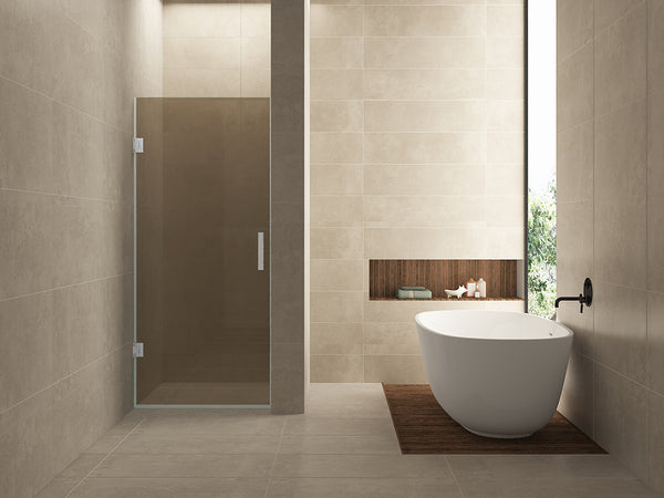 Less nisdeur | 70x200x0.8cm | Nano vintage brons glas/geborsteld staal