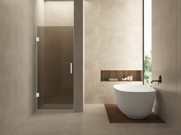 Less nisdeur | 80x200x0.8cm | Nano vintage brons glas/mat wit