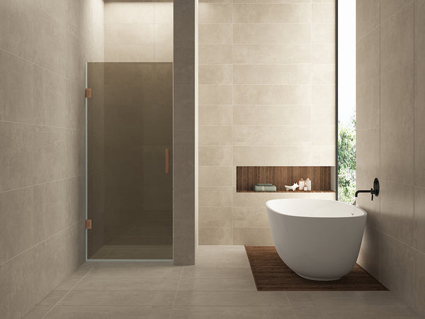 Less nisdeur | 80x200x0.8cm | Nano vintage brons glas/geborsteld brons koper