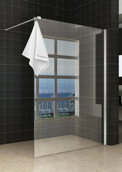 Sita inloopdouche met handdoekhouder 110x200 cm chroom/8 mm helder glas met Nano coating - WDtegels