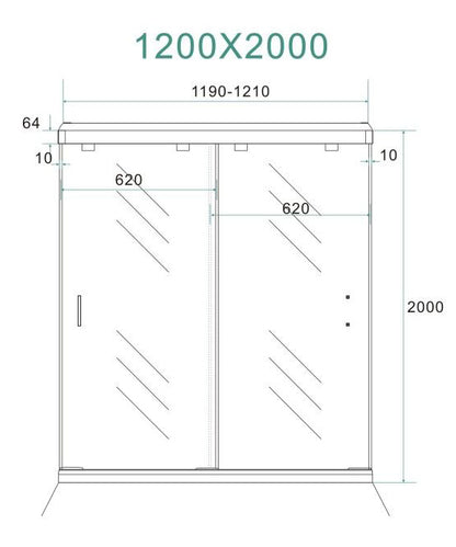 puertas correderas de nicho doble 1200x2000