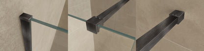 Slim profielset met stabilisatiestang 120 cm gunmetal - WDtegels