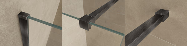 Slim profielset met stabilisatiestang 120 cm gunmetal