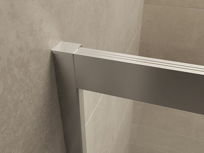 Puerta nisdeur met 1 schuifdeur 1100 x 2000 x 8 mm nano helder glas/chroom - WDtegels