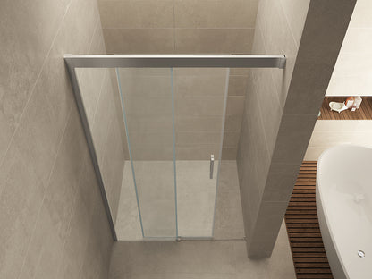 Puerta nisdeur met 1 schuifdeur 1200 x 2000 x 8 mm nano helder glas/chroom - WDtegels