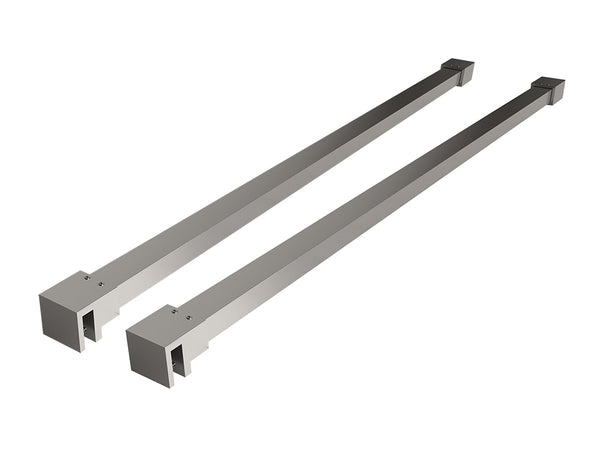 Slim set of stabilizing rods 120 cm for freestanding walk-in showers, chrome