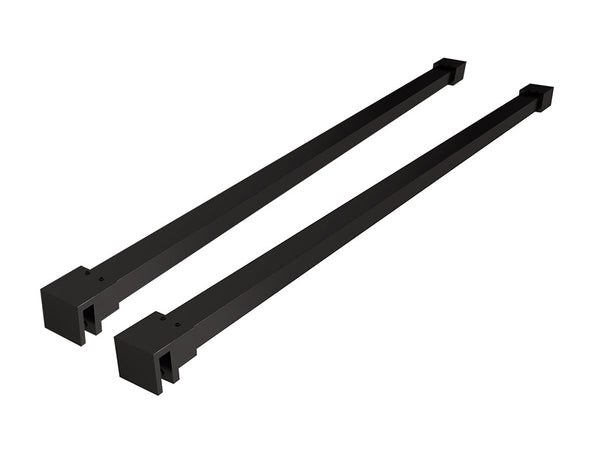 Slim set of stabilizing rods 120 cm for freestanding walk-in showers, matt black
