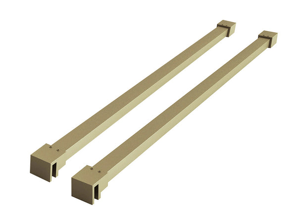 Slim set of stabilizing rods 120 cm for freestanding walk-in showers, brushed brass