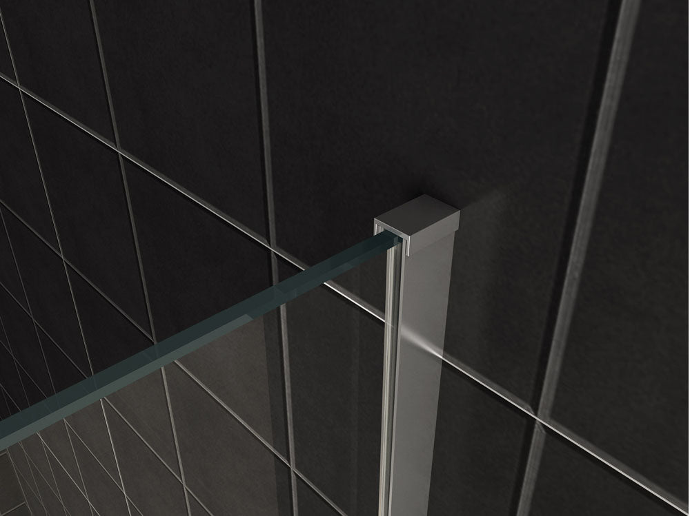 Slim profielset met stabilisatiestang 120 cm chroom - WDtegels