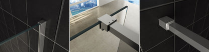 Slim profielset met stabilisatiestang 120 cm chroom - WDtegels
