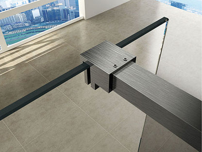 Slim profielset met stabilisatiestang 120 cm geborsteld staal - WDtegels