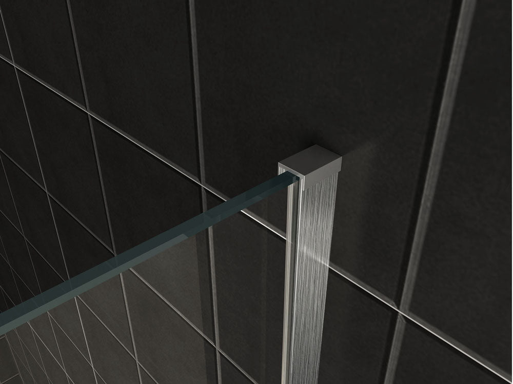Slim profielset met stabilisatiestang 120 cm geborsteld staal - WDtegels