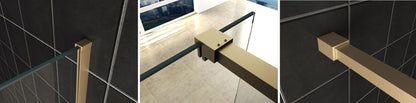 Wiesbaden Slim profielset+stabilisatiestang 120cm messing - WDtegels