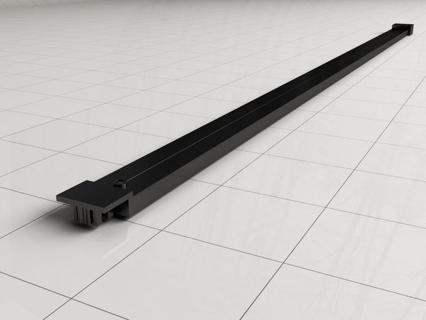 Barra estabilizadora Horizon 120cm para ducha a ras de suelo negro mate