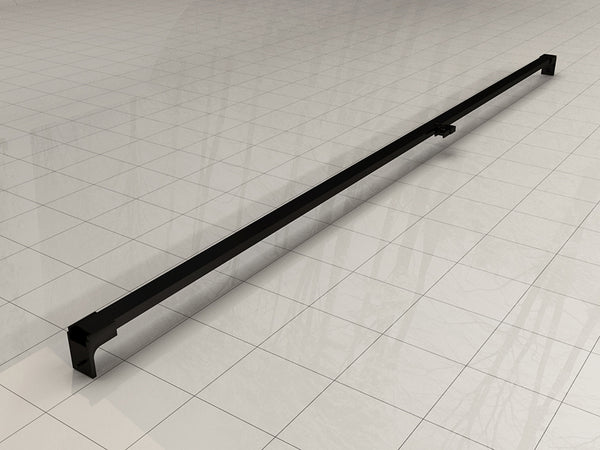 Horizon stabilizer bar for niche door, matt black