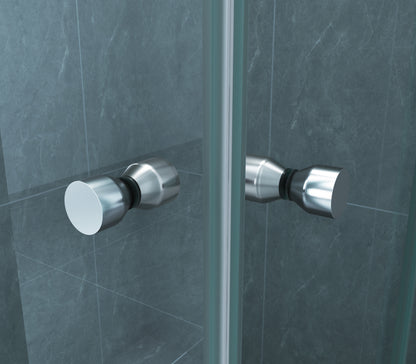 Eco hoekinstap douchecabine | 2 schuifdeuren | 80x80x190cm | 5 mm nano helder glas/chroom - WDtegels