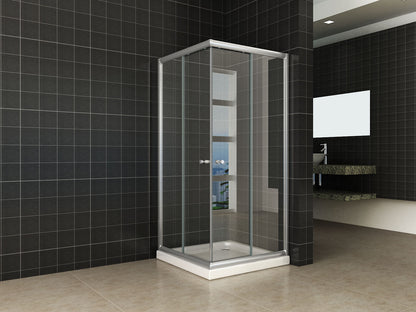 Wiesbaden Eco hoekinstap douchecabine 80x80x190 cm - 5mm helder glas - WDtegels