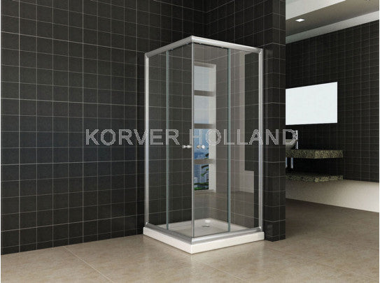 Wiesbaden Eco hoekinstap douchecabine 5mm 900x900x1900 helder glas - WDtegels