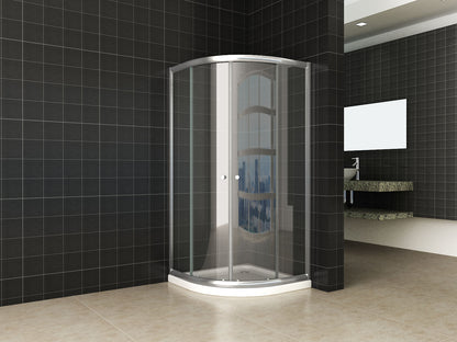 Wiesbaden Eco 1/4 ronde douchecabine 5mm 800x800x1900 helder glas - WDtegels