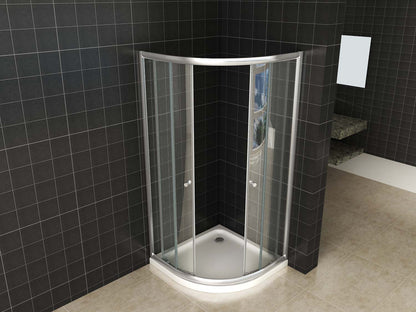 Wiesbaden Eco 1/4 ronde douchecabine 5mm 900x900x1900 helder glas - WDtegels