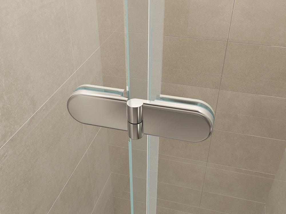 Maki nisdeur vouwbaar links 900 x 2000 x 8 mm nano helder glas/chroom - WDtegels