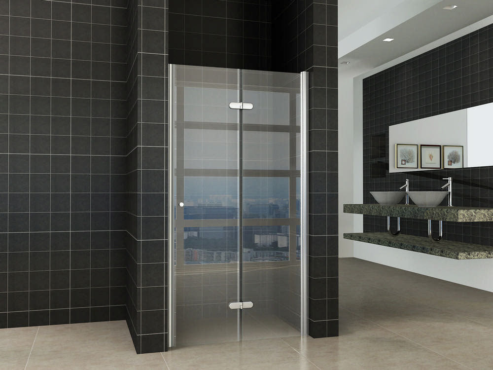 Maki nisdeur vouwbaar rechts 1000 x 2000 x 8 mm nano helder glas/chroom - WDtegels