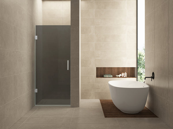 Less glass for niche door 900 x 2000 x 8 mm nano smoked glass