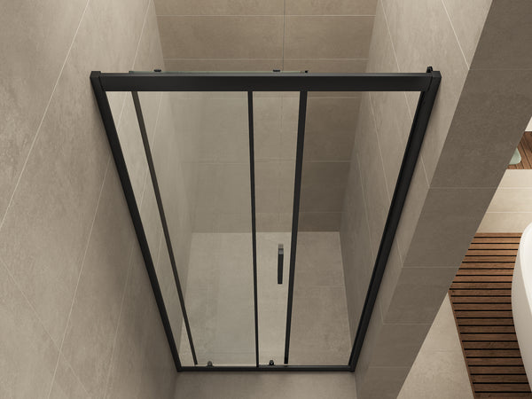 Skyline niche sliding door 1000 x 2000 x 8 mm nano clear glass/matte black