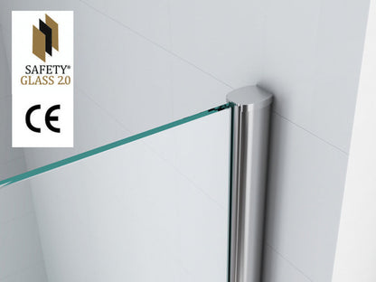 Graffic inloopdouche 900 x 2000 x 10 mm nano safety glass folie helder glas/chroom - WDtegels
