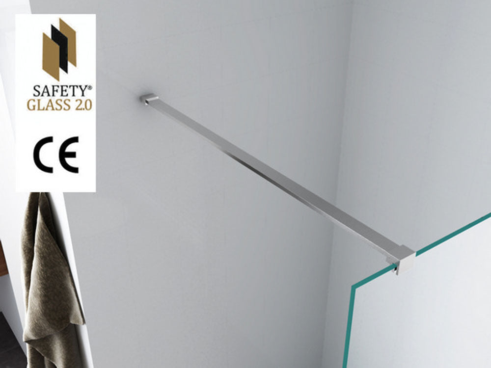 Graffic inloopdouche 900 x 2000 x 10 mm nano safety glass folie helder glas/chroom - WDtegels