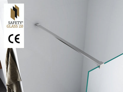 Graffic inloopdouche 900 x 2000 x 10 mm nano safety glass folie helder glas/chroom - WDtegels