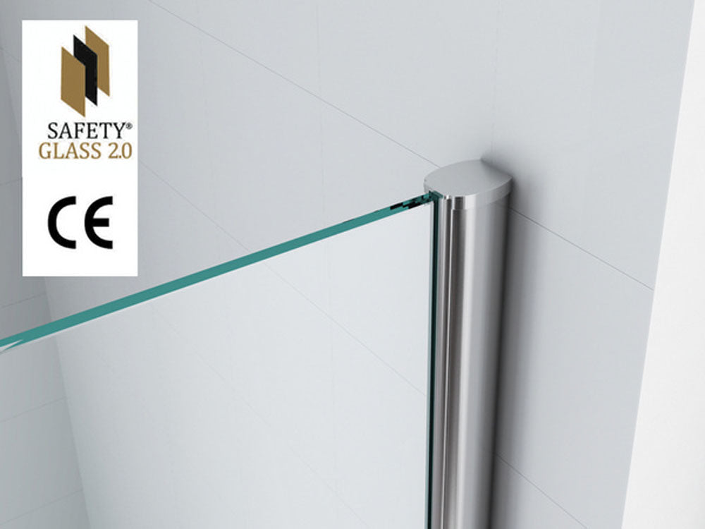 Graffic inloopdouche 1200 x 2000 x 10 mm nano safety glass folie helder glas/chroom - WDtegels