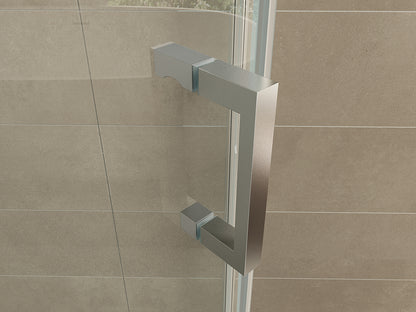 Pento cabine met 1 draaideur 900 x 900 x 2000 x 8 mm nano helder glas/chroom - WDtegels