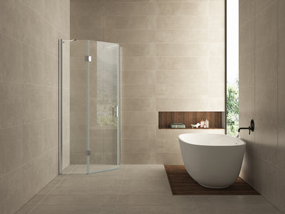 Pento cabine met 1 draaideur 900 x 900 x 2000 x 8 mm nano helder glas/chroom - WDtegels