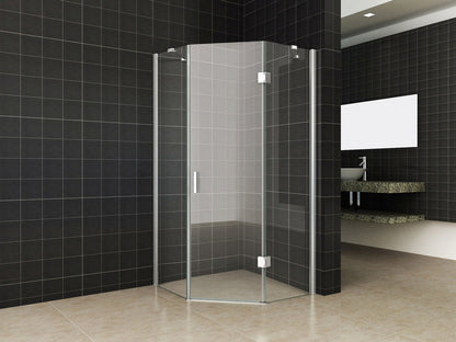 Wiesbaden 5-hoek douchecabine 8mm NANO 1000x1000x2000 - WDtegels