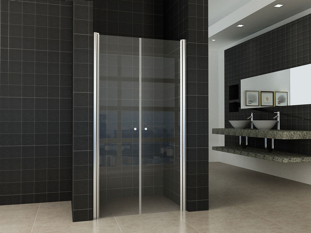 Wiesbaden dubbele pendeldeur in nis 100x200 cm - 6mm NANO glas - WDtegels