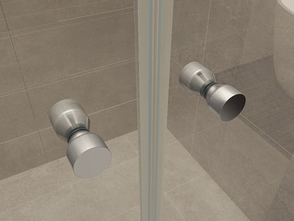 Lagos pendeldeur in nis 900 x 2000 x 6 mm nano helder glas/chroom - WDtegels