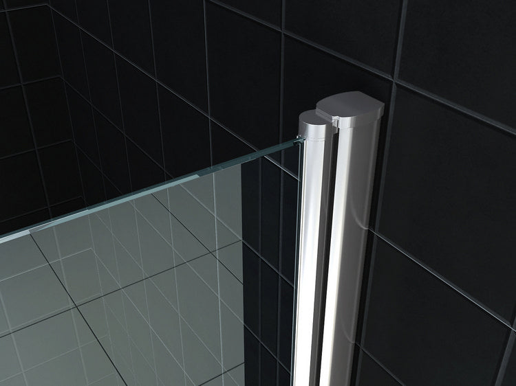 Between nisdeur 800 x 2000 x 8 mm nano helder glas/chroom - WDtegels
