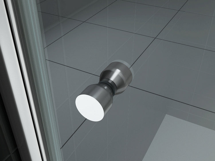 Between nisdeur 600 x 2000 x 8 mm nano helder glas/chroom - WDtegels