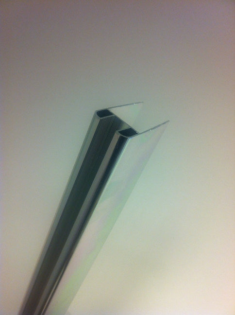 Wiesbaden chroom glasprofiel tbv muurprofiel glasdikte 1cm lengte 200 cm - WDtegels