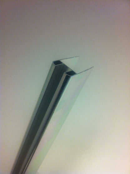 Wiesbaden chroom glasprofiel tbv muurprofiel glasdikte 1cm lengte 200 cm - WDtegels