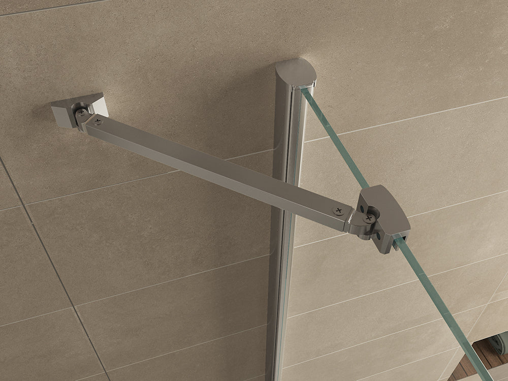 Salone cabine met 1 draaideur 900 x 900 x 2000 x 8 mm nano helder glas/chroom - WDtegels
