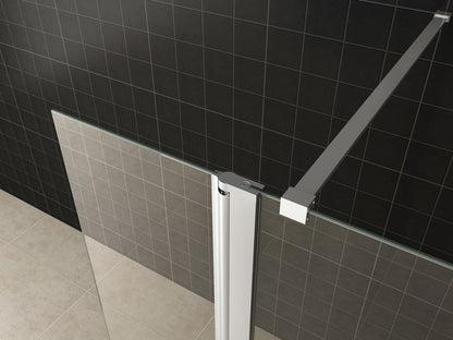 Comfort hoekwand met scharnierprofiel 30 cm 10 mm Nano 8718858075560