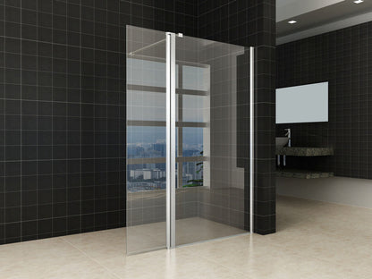 Wiesbaden zijwand + scharnierprofiel 400x2000 10mm NANO glas - WDtegels